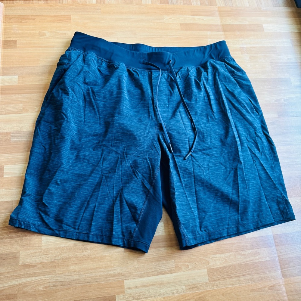 Lululemon lined athletic shorts size xl blue